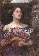 John William Waterhouse Gather Ye Rosebuds or Ophelia France oil painting artist